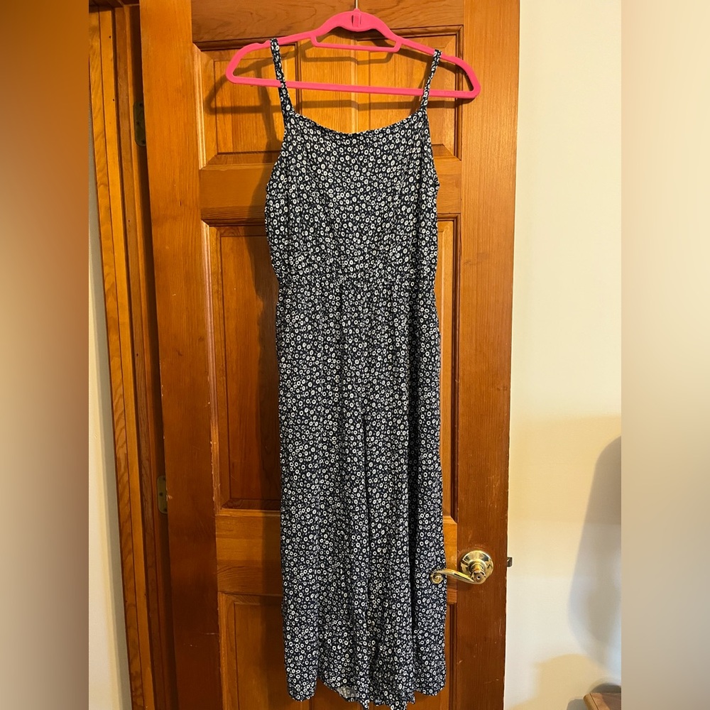 Navy floral jumpsuit